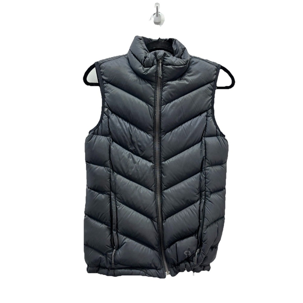 Womens Black  Down Puffer Vest Mountain Hard Gear Size Small Duck Down Feathers
